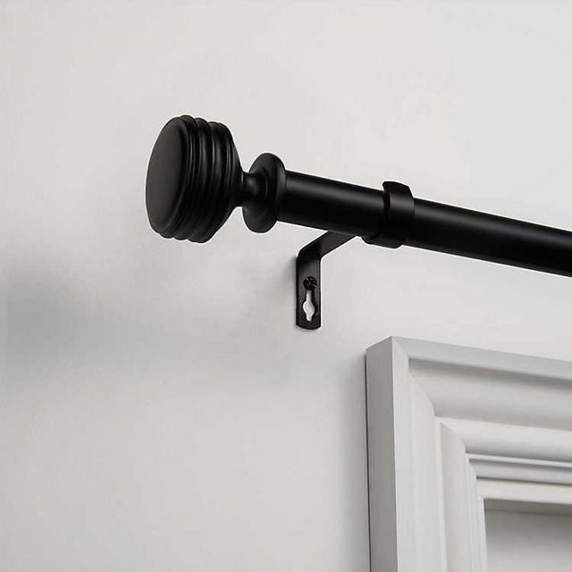 Matte Black Duke Curtain Rod, 120 in.