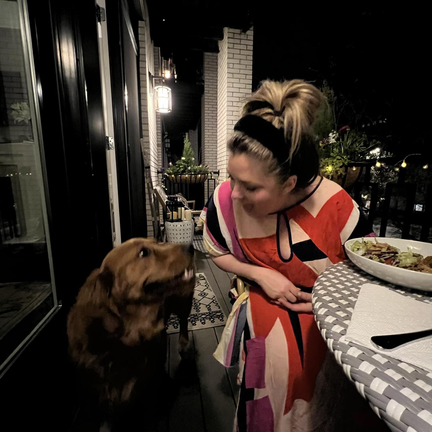 Sotheby's Sadie and her boss having big business dinner