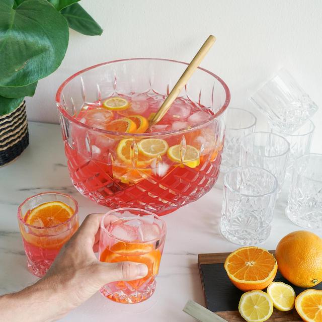 Viski | Admiral 9-piece Punch Bowl with Tumblers