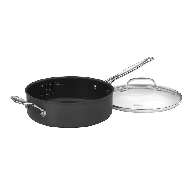 Cuisinart Chef's Classic PURELYCERAMIC™ and PFAS-Free Nonstick Hard-Anodized 3-1/2-Quart Saute Pan with Helper Handle and Lid, 633C-24H
