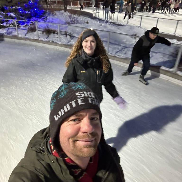 Ice skating in Minnesota, Christmas 2024.