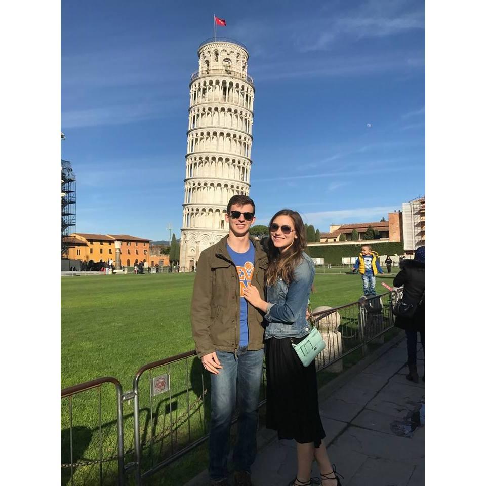 JC visiting Elizabeth during her semester in Italy