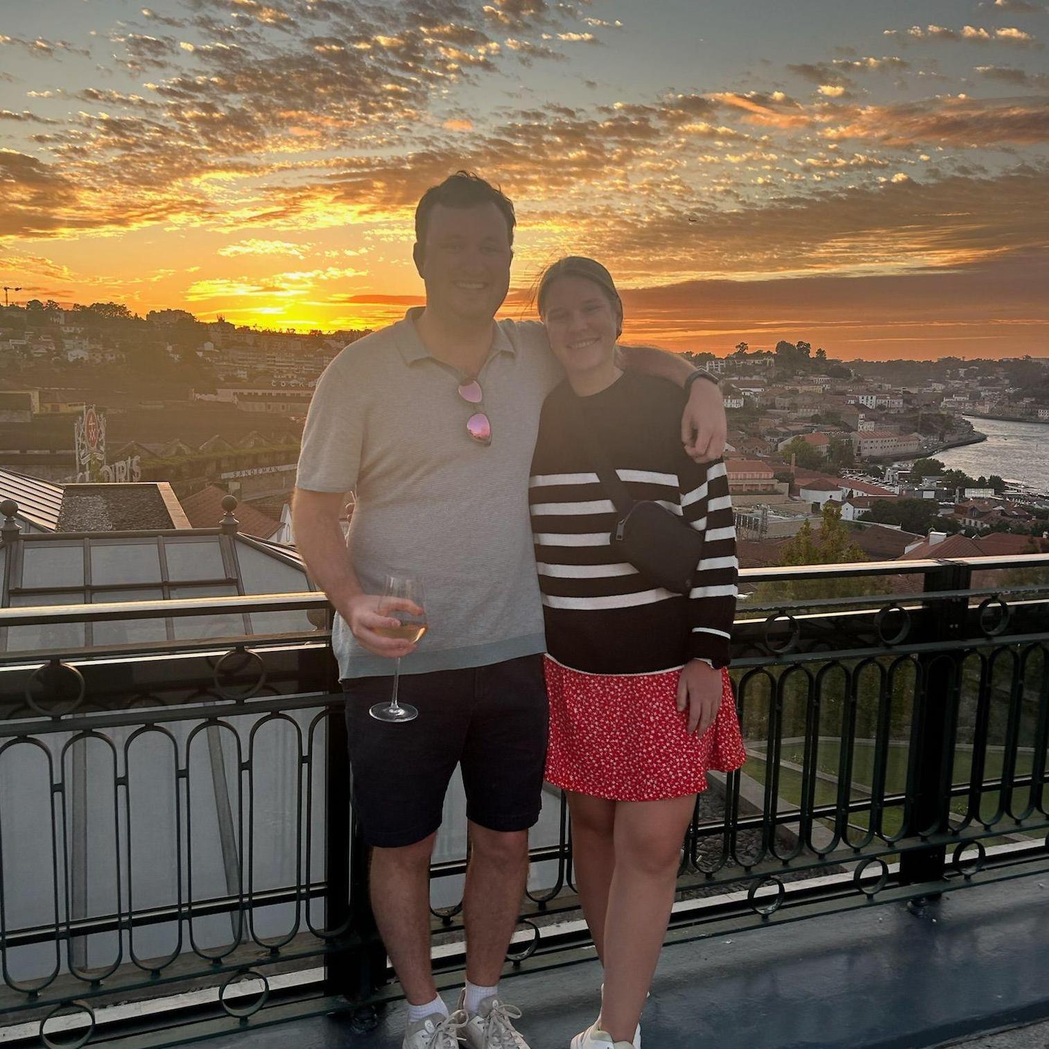 Portugal, Summer 2024 - Eddie "fake proposed" while we watched the sunset over Porto. A sign of things to come...