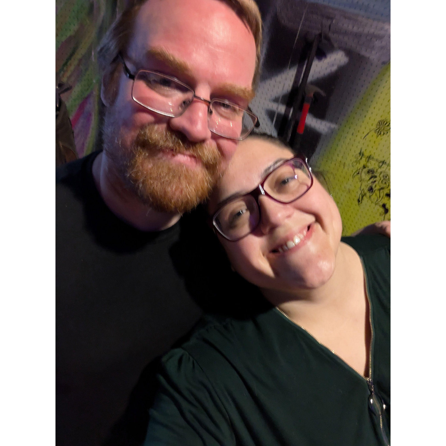 From our Rage Room Date. I may have scared (or impressed?) him with my intensity.
