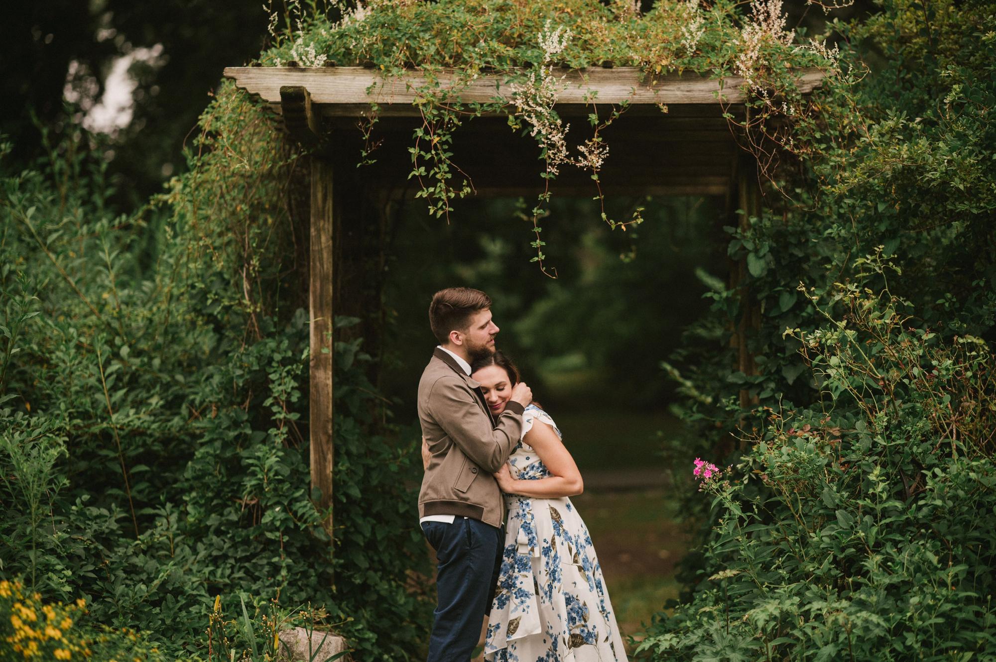 Engagement photo at The Skylands Manor & Botanical Gardens (the same place where Patrick proposed!)