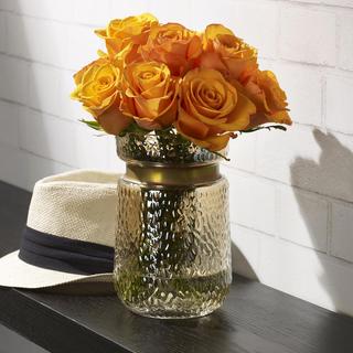 Glass Hammered Vase