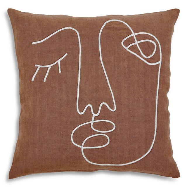 Ren-Wil Katrine Terracotta/Ivory Decorative Pillow, 20" x 20"
