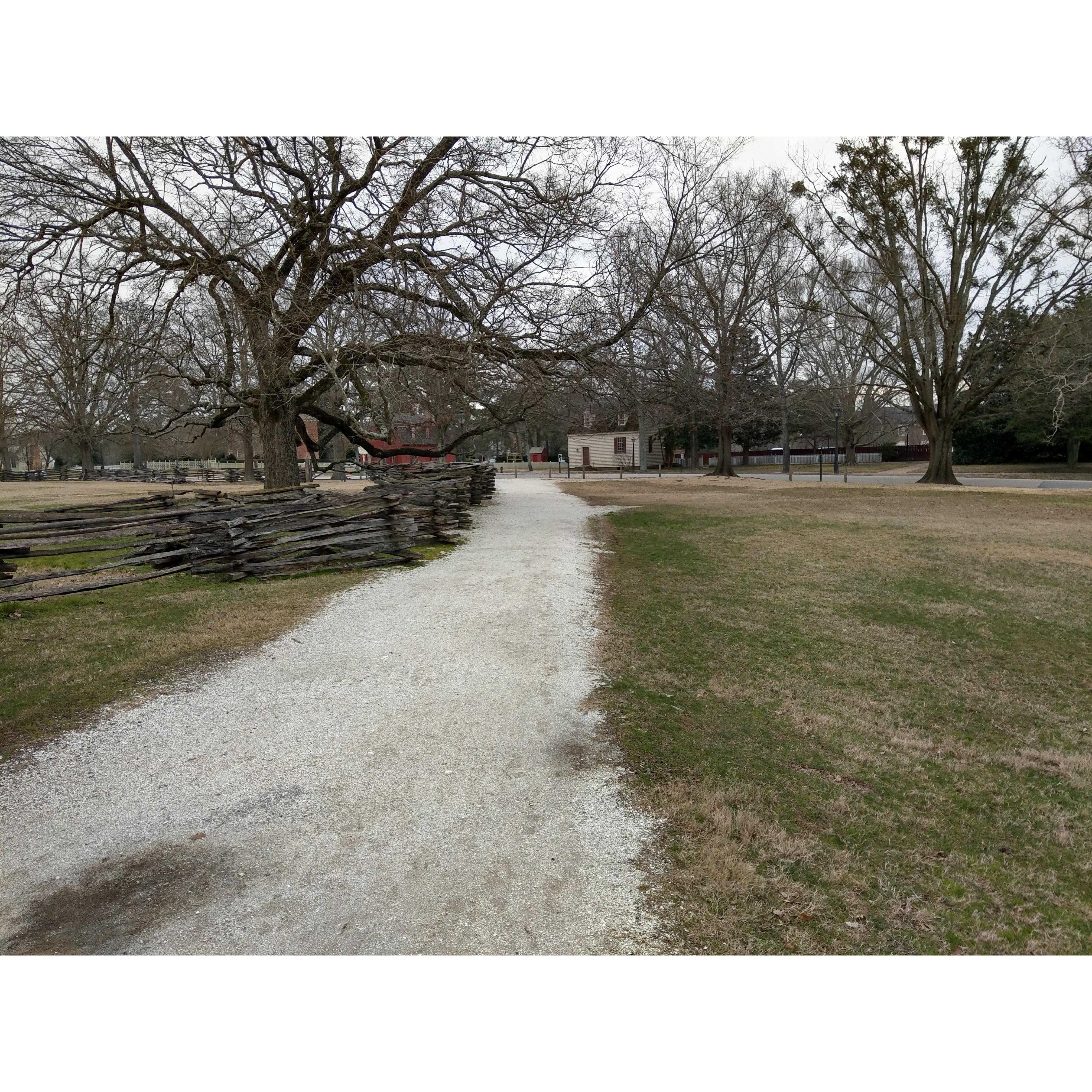 Proposal location: Colonial Williamsburg, VA
Though Elizabeth was very cold, Michael insisted they go a little further on the walk in one of Elizabeth's favorite places. She wished for warmer knees.