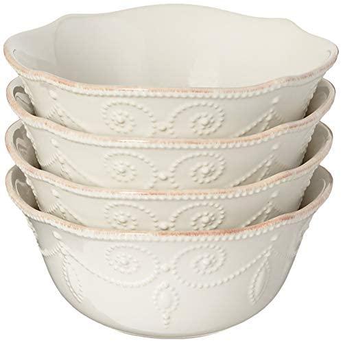 Lenox 880128 French Perle All Purpose Bowls (Set of 4), 20 oz, White