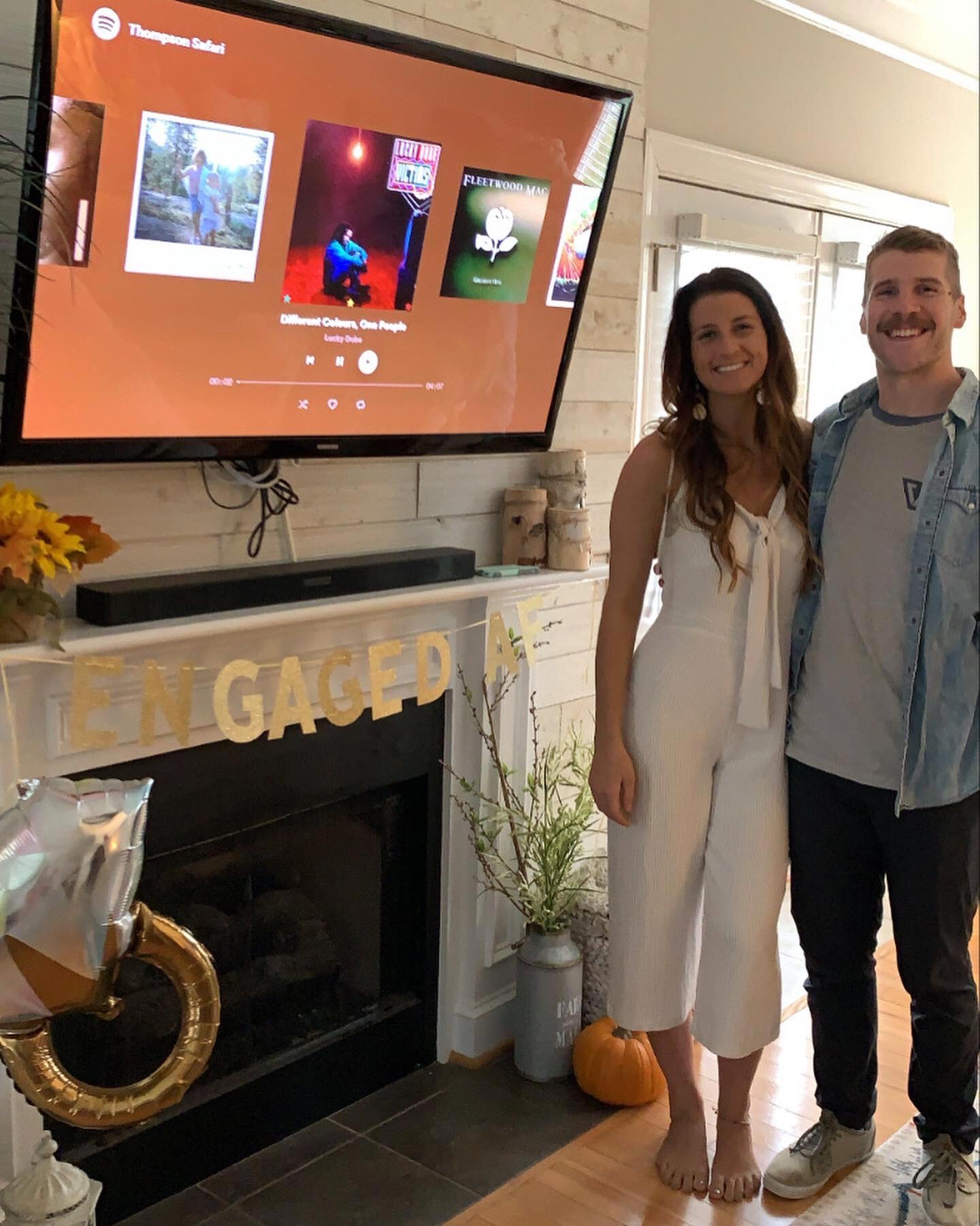 Our friends threw us an engagement party made complete with a playlist made for us titled, Thompson Safari.