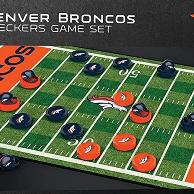 MasterPieces NFL Denver Broncos Checkers Board Game
