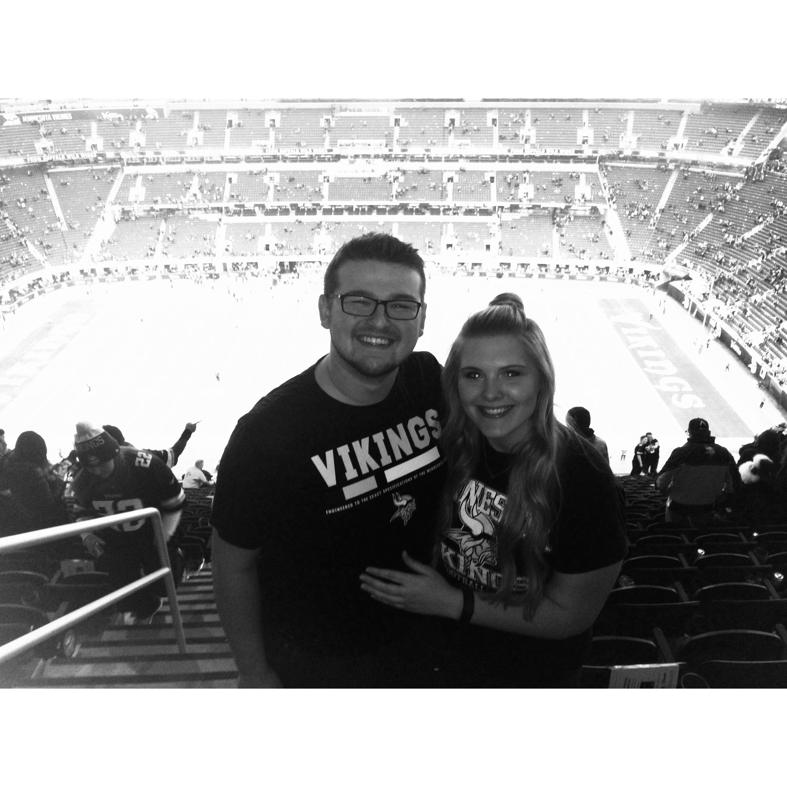 Our first Vikings game together!