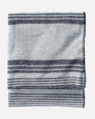 ECO-WISE WOOL PLAID/STRIPE BLANKET