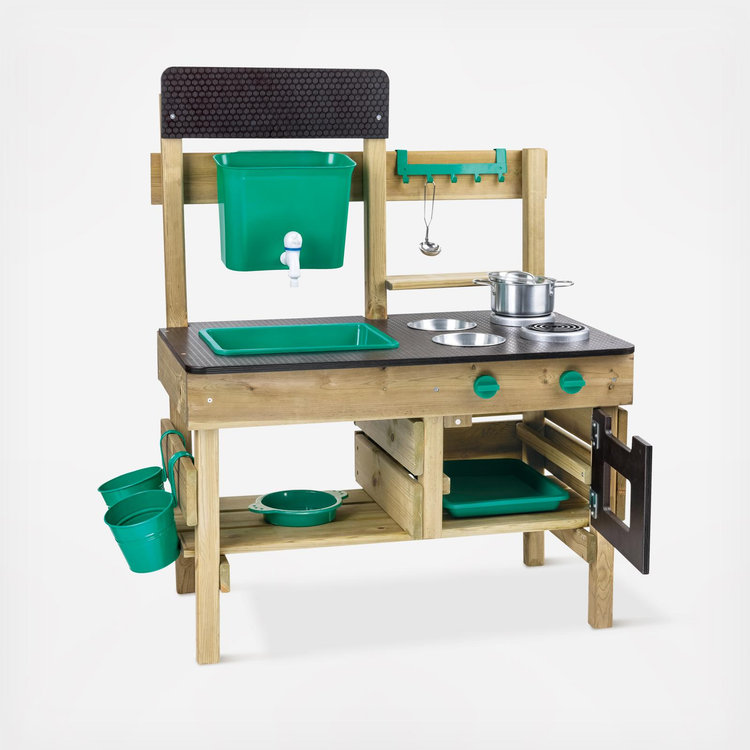 Hape, Wooden Outdoor Kitchen Playset with Accessories | Zola Baby