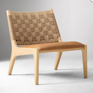 West Elm Dunham Leather Slipper Chair