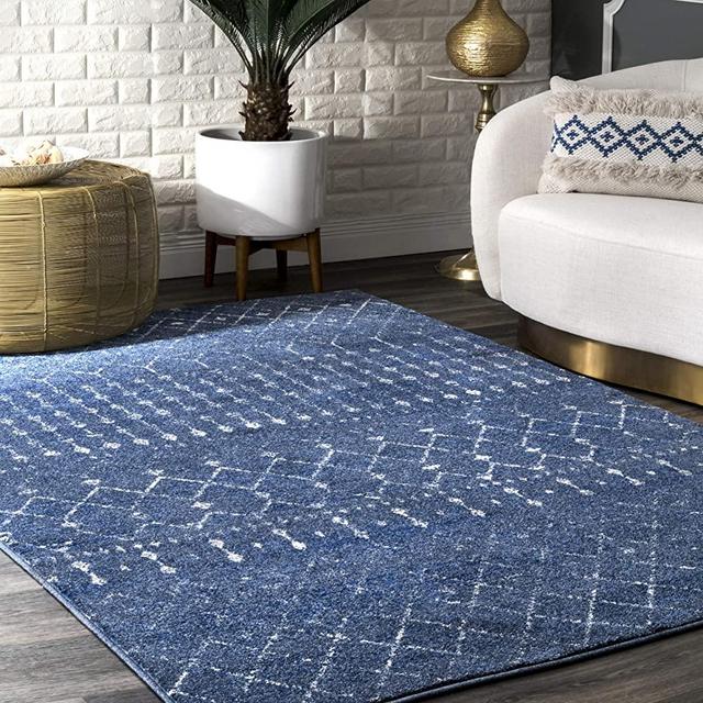 nuLOOM Moroccan Blythe Area Rug, 6' 7" x 9', Dark Blue