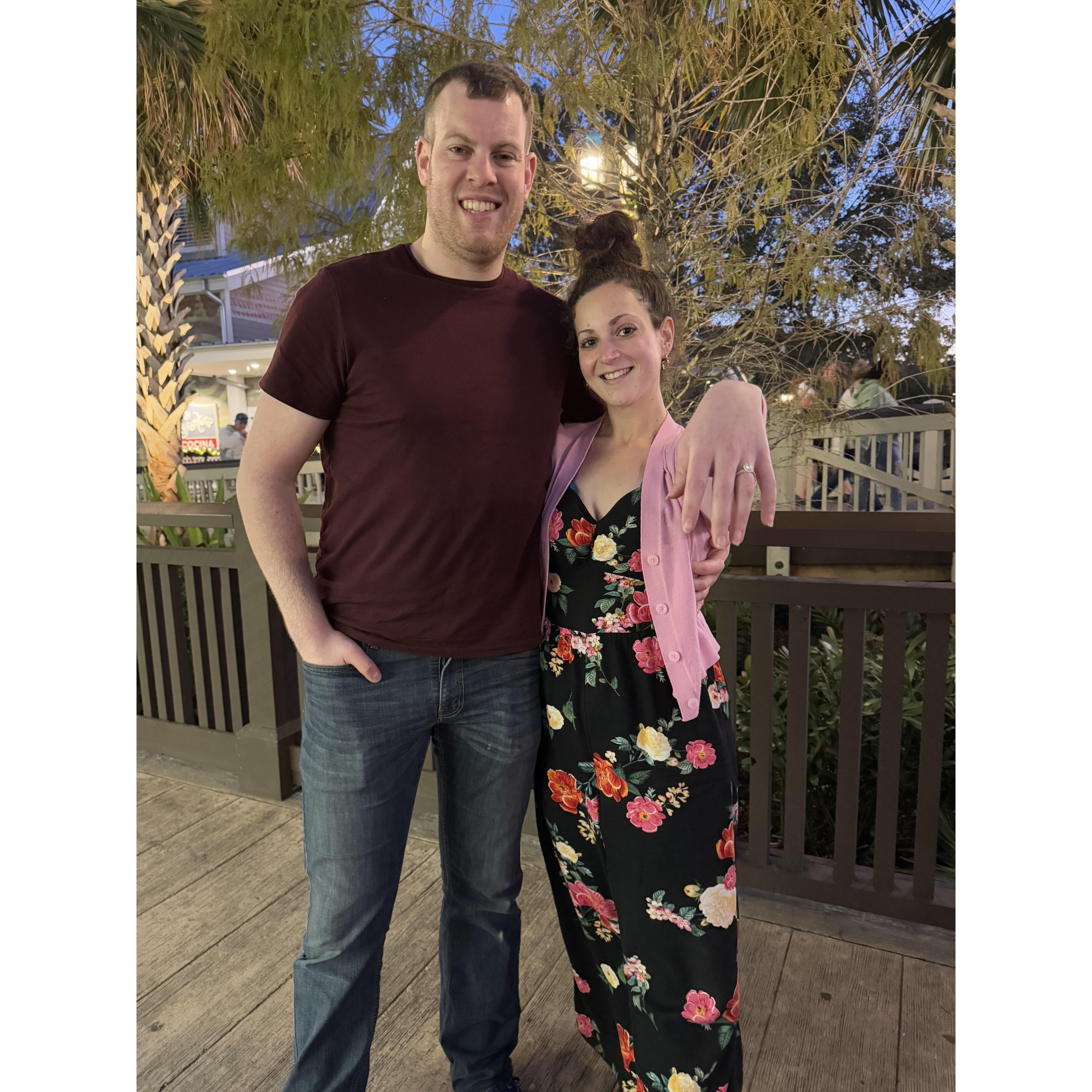 Showing off that sparkly rock