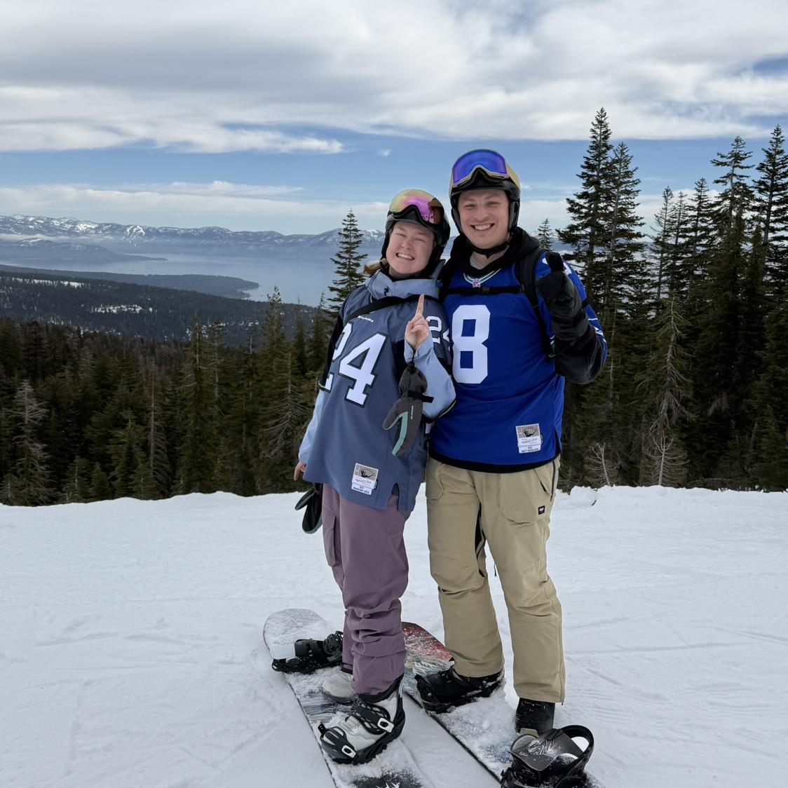 Snowboarding in Tahoe, February 2026.