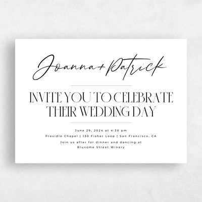 White Landscape Wedding Invitation - Hannegan Landscape