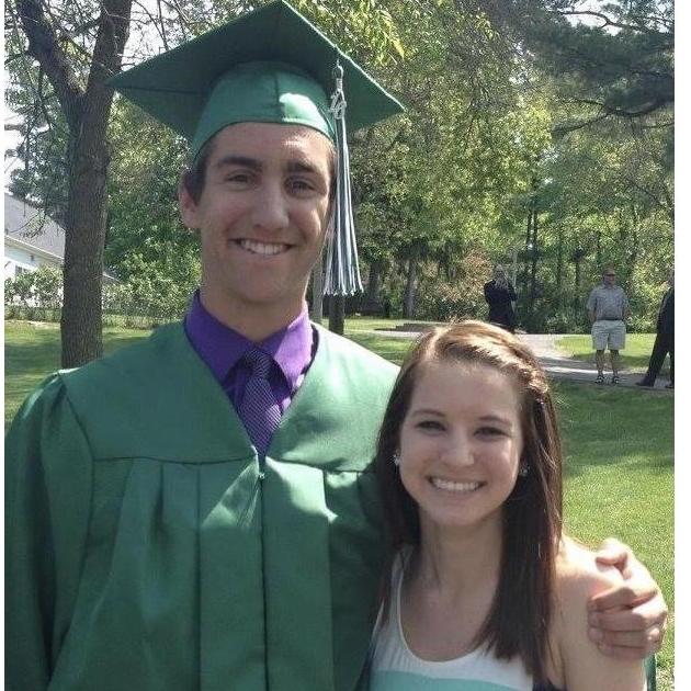 The first photo we ever took together. Sam's graduation in 2016.