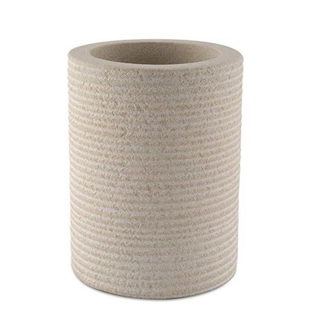 GoCraft Sandstone Multipurpose Tumbler | Bathroom Vanity Countertop for Toothbrush, Toothpaste, Pens, Pencils, Makeup Brushes Holder Stand, Accessories