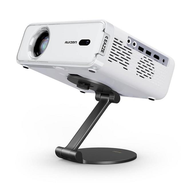Aurzen Projector Foldable Stand, Ultra-Compact Projector Stand with Easy Setup, 180° Rotation, Compatible with TMY, HAPPRUN, Yaber, Epson & Most Projectors (¼-Inch Screw, Only Stand)