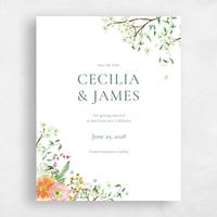 White Wedding Save the Date - Rosalind Portrait
