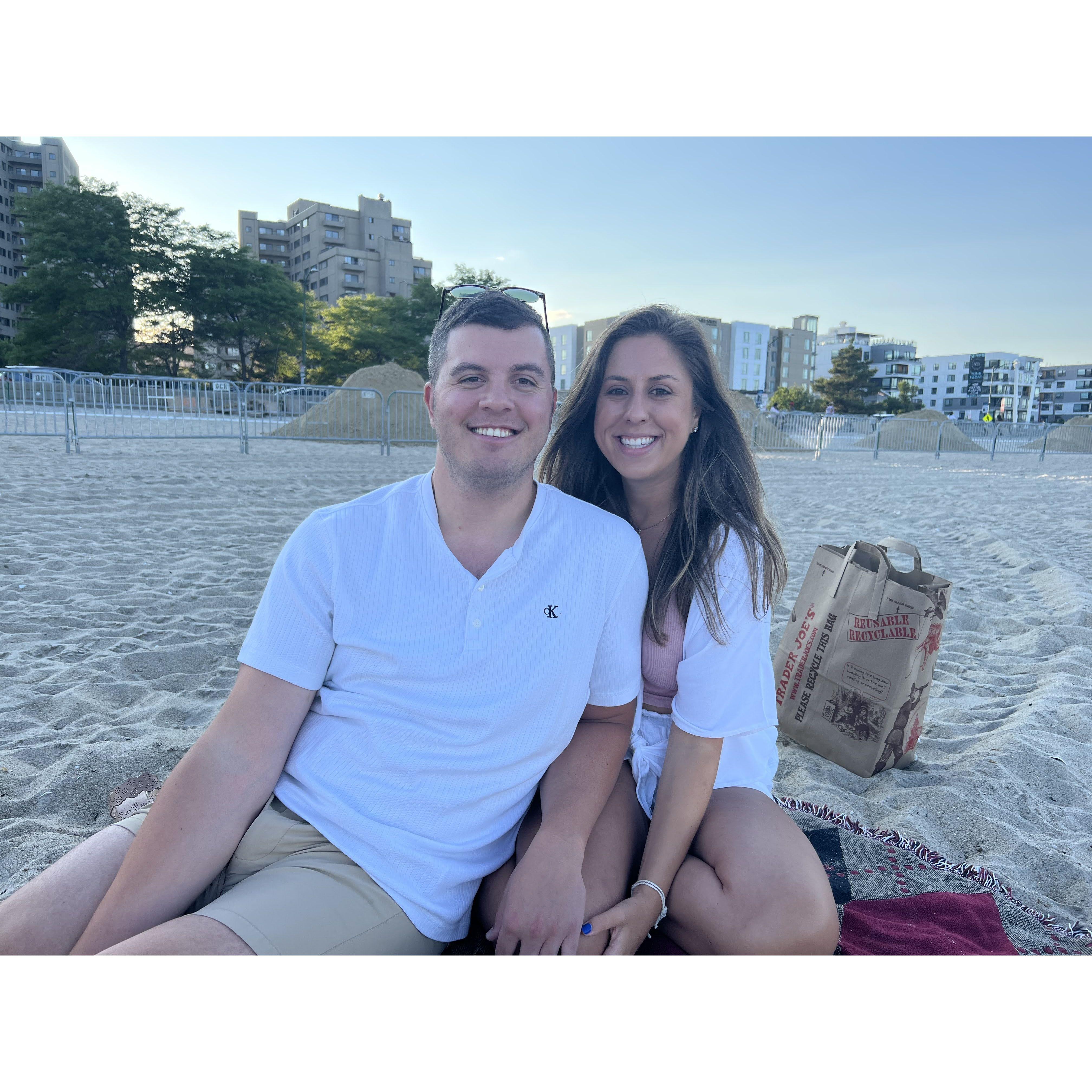 From evening walks on Wollaston Beach in Quincy to sunset strolls on Coronado in San Diego, the beach has always been our favorite place to unwind, catch up, and enjoy the quiet moments together.
