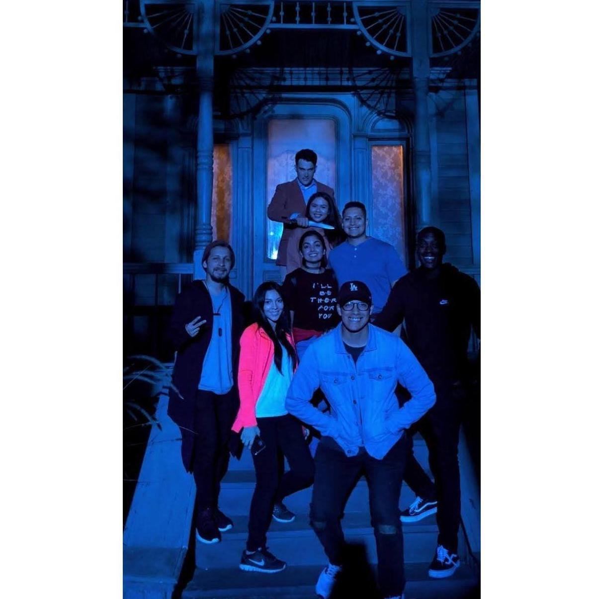 This was our first outing together— at Universal Studios Halloween Horror Nights