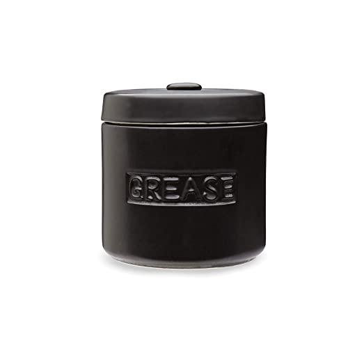 Fox Run Grease Container, 5 x 5 x 5.5 inches, Black