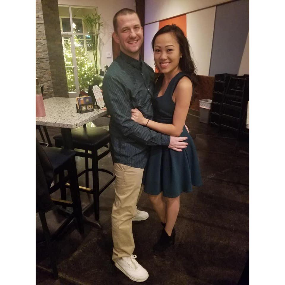 First work Christmas party together