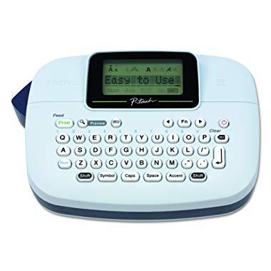 Brother P-touch, PTM95, Handy Label Maker, 9 Type Styles, 8 Deco Mode Patterns, White