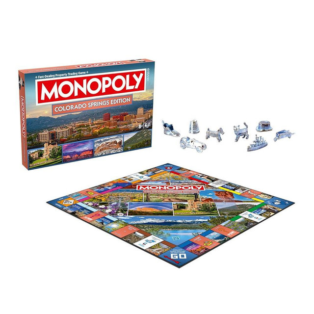 Monopoly Board Game – Colorado Springs, CO Edition: 2-6 Players Family Board Games for Kids and Adults, Board Games for Kids 8 and Up, Great for Game Night