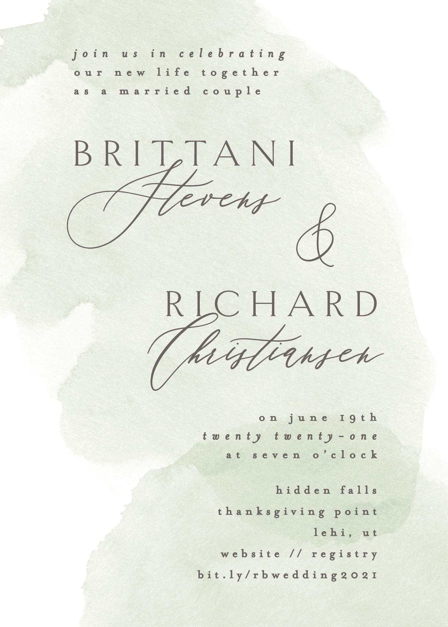 The Wedding Website of Rich Christiansen and Brittani Stevens