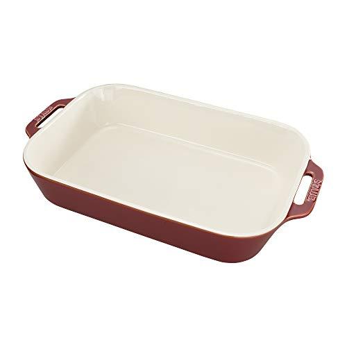 Staub 40511-889 Ceramics Rectangular Baking Dish, 13x9-inch, Rustic Red