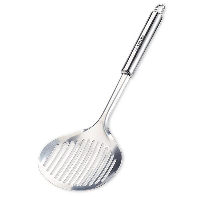 TENTA KITCHEN Multi Kitchen Utensil Stainless Steel Skimmer Slotted Fish Turner Spatula Spoon Colander Drain Spoon Water Filter Spoon Hot Pot Scoop Comfortable Grip Design Strainer Ladle For Kitchen