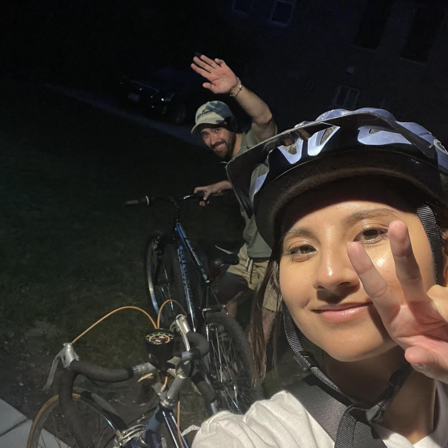 City bike people.