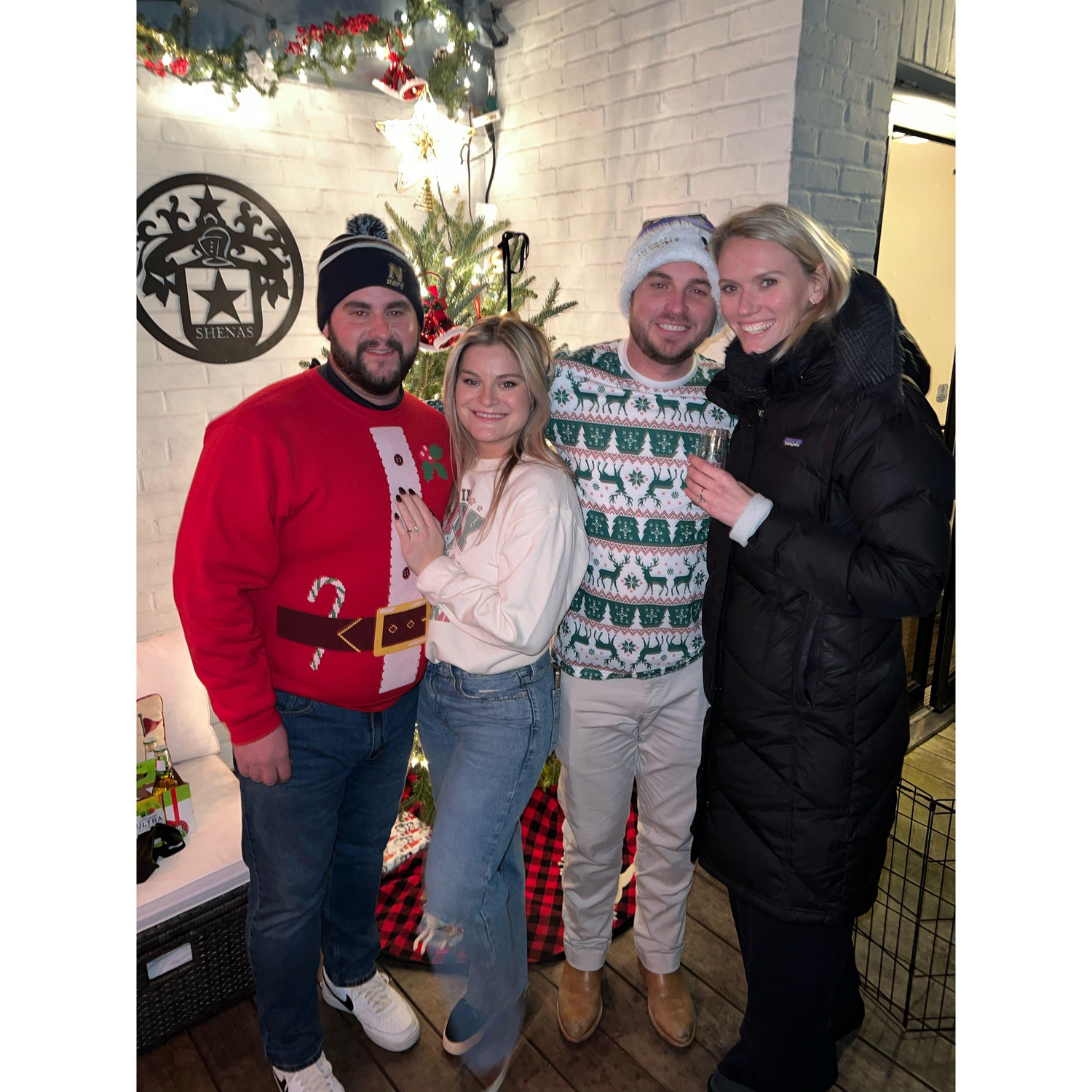 George and Tessa got engaged the day before us, so we had lots to celebrate!