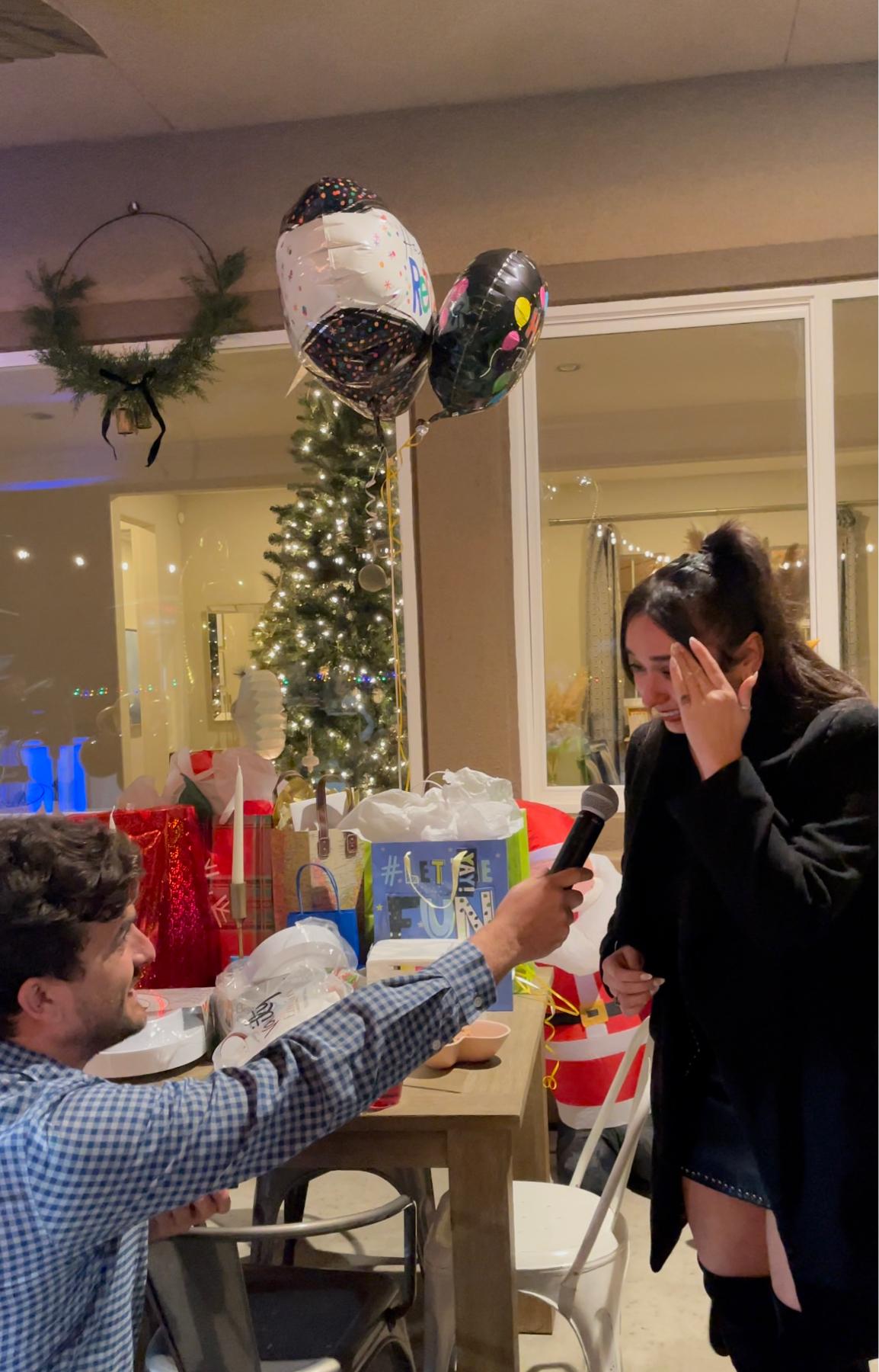The moment I said yes! I was crying so much I couldn't see a thing for like 20mins it felt like.