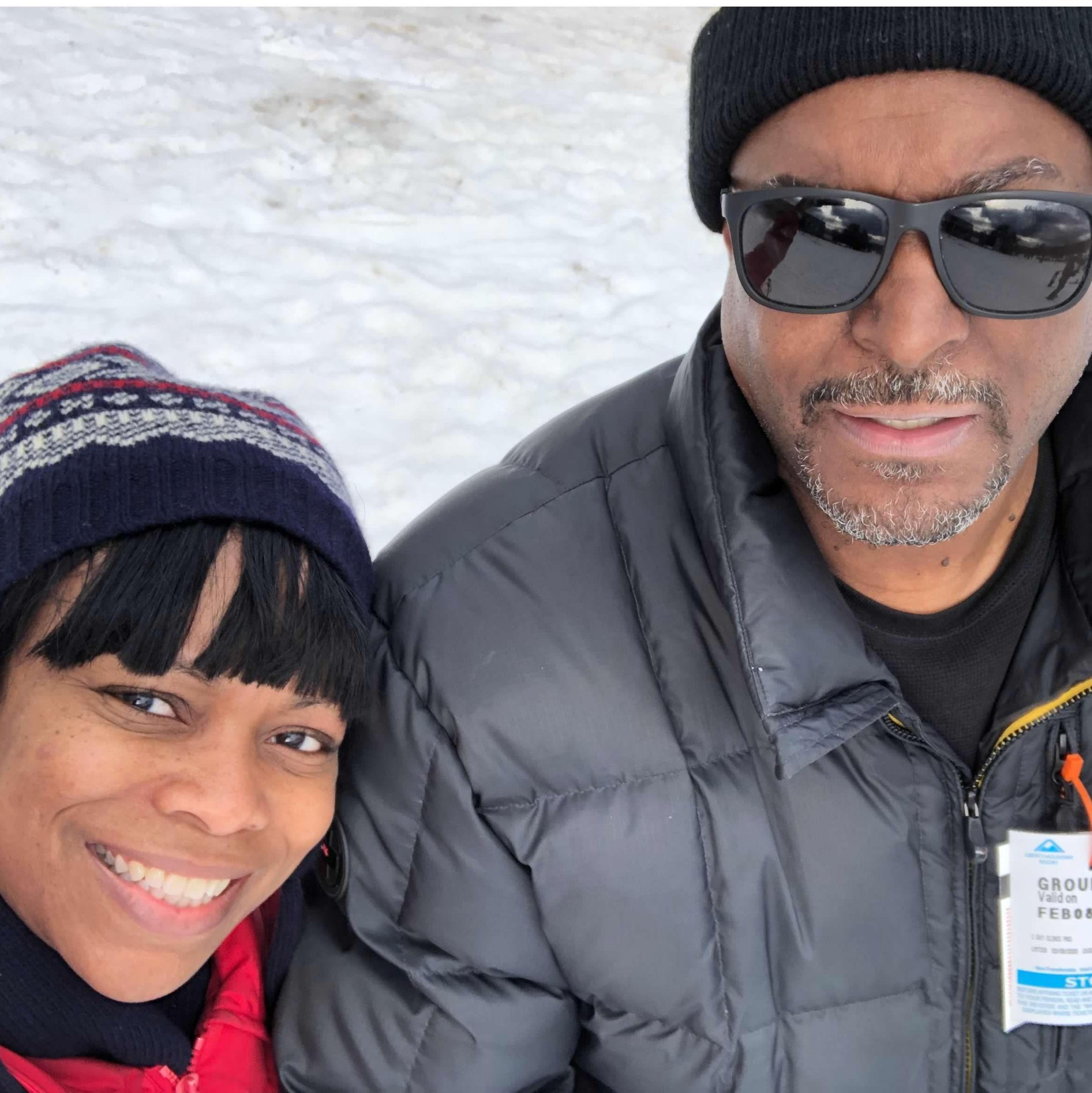 Learning how to ski together