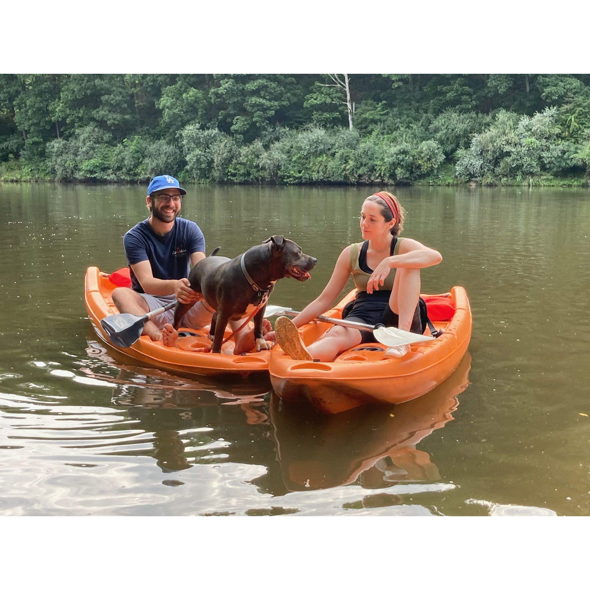 Mia was lukewarm about kayaks