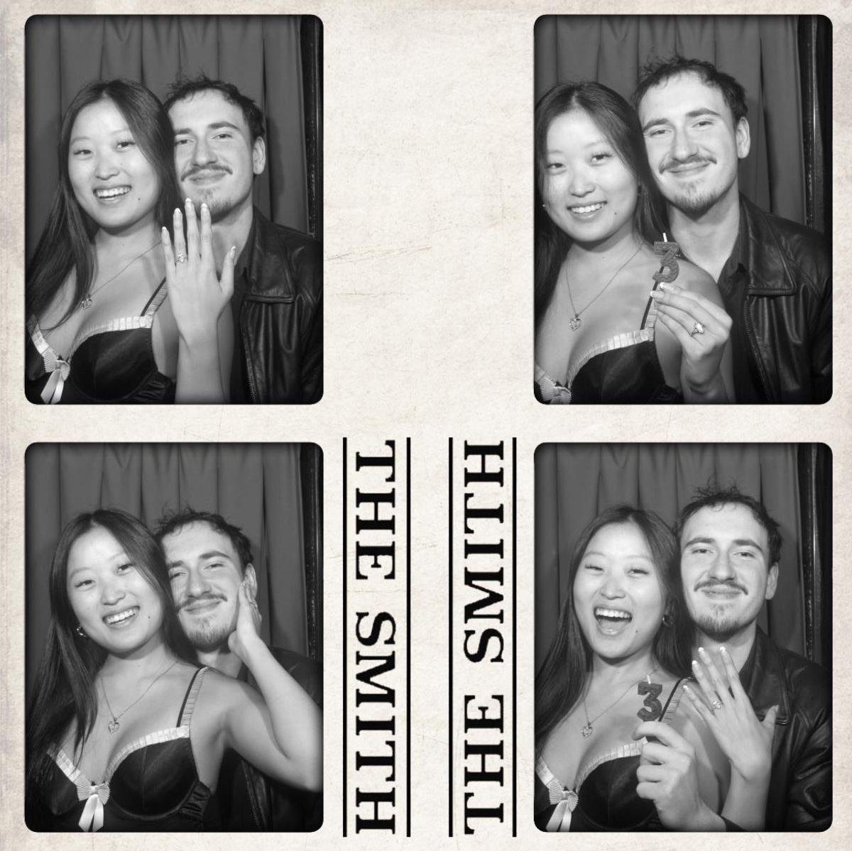 Our third anniversary photobooth picture! As an engaged couple