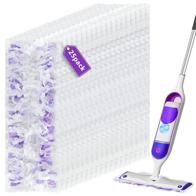 25 Pack Power Mop Refill Pads for Swiffer Power Mop, Disposable Spray Wet Pads Refill for Swiffer PowerMop Multi-Surface Mopping Pad,Mop Head Replacement for Floor Cleaning
