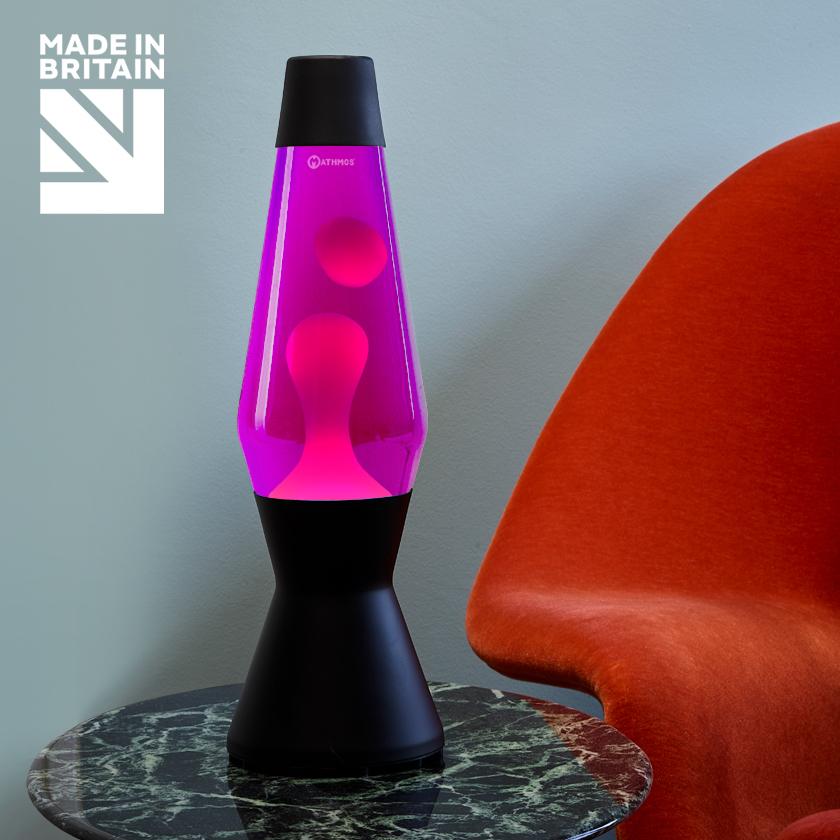 Astro the Original Lava Lamp: Pink with Pink Lava: Black