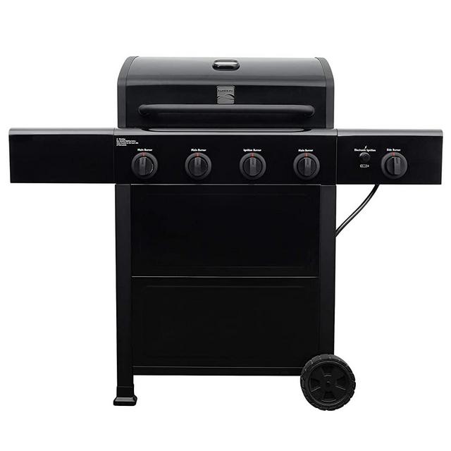 Kenmore PG-A40406SOL-1 4 Open Cart Grill with Side Burner, Black