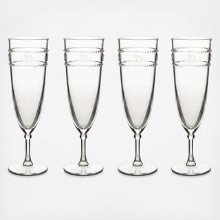 Isabella Acrylic Flute, Set of 4