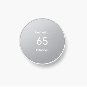 Google - Nest Smart Programmable Wifi Thermostat - Snow