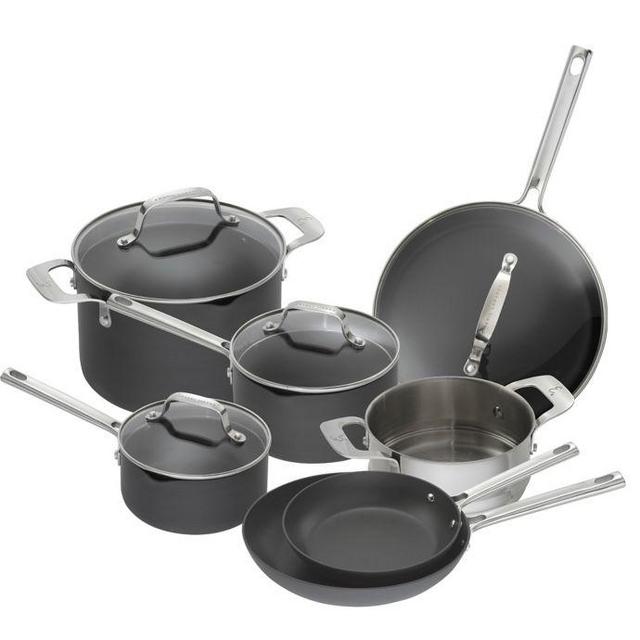 Emeril™ Essential Hard Anodized 11-Piece Cookware Set in Black