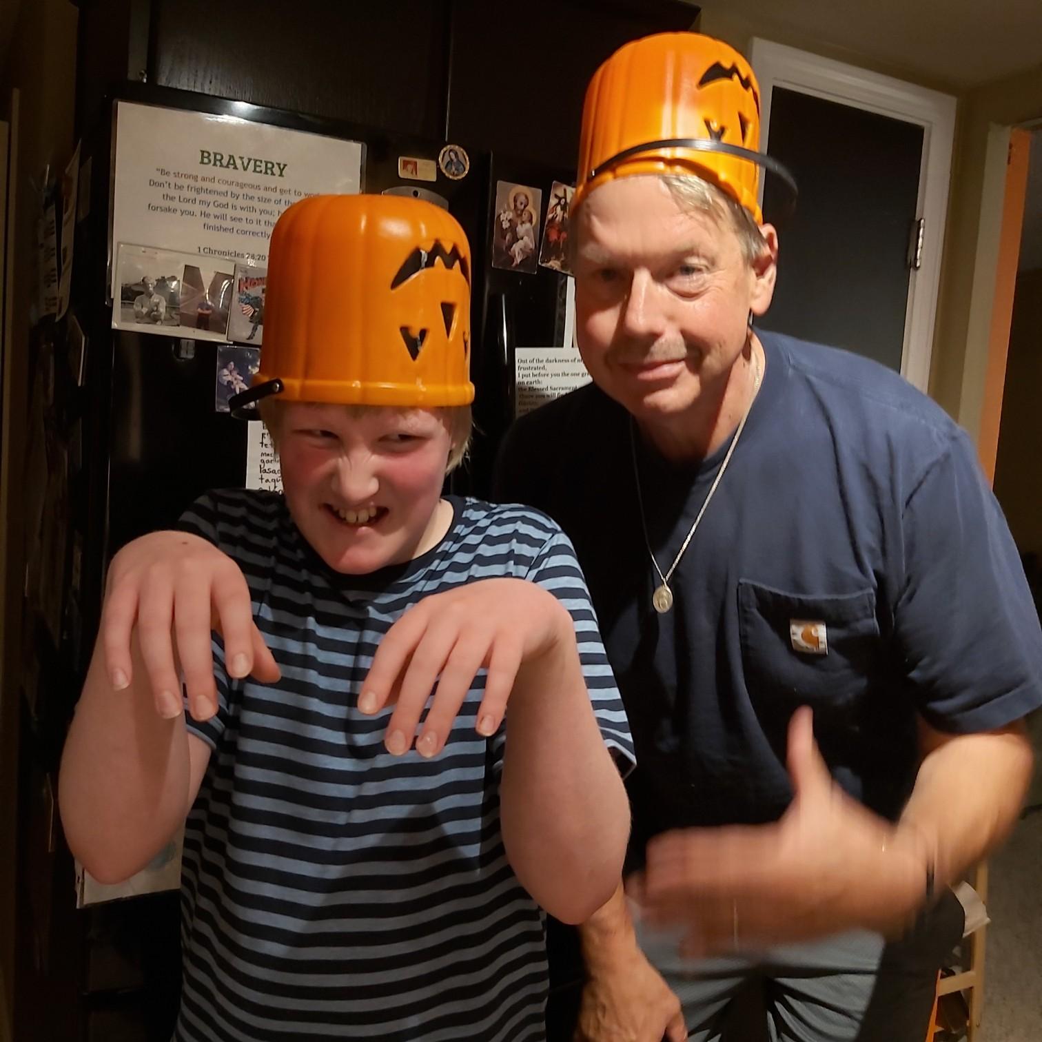 These two silliest getting psyched for Halloween