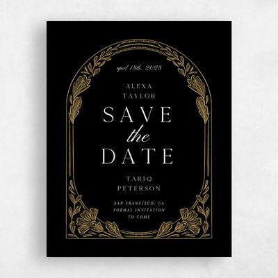 Black Wedding Save the Date - Duluth Portrait